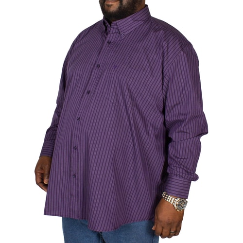 Cotton Valley Stripe Long Sleeve Shirt Purple
