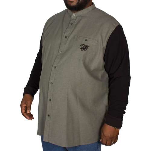 D555 Atkins Grandad Shirt Khaki