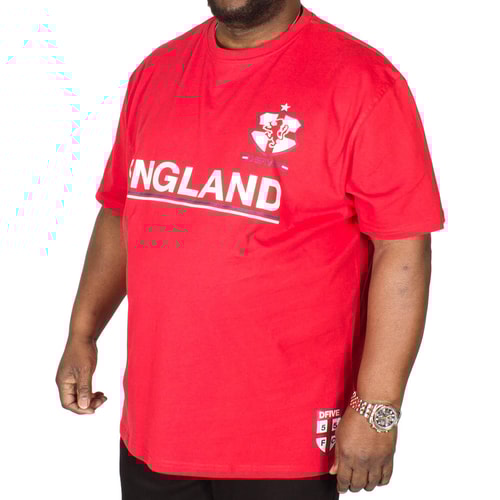 D555 Leon England Football T-Shirt Red
