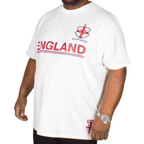D555 Leon England Football T-Shirt White