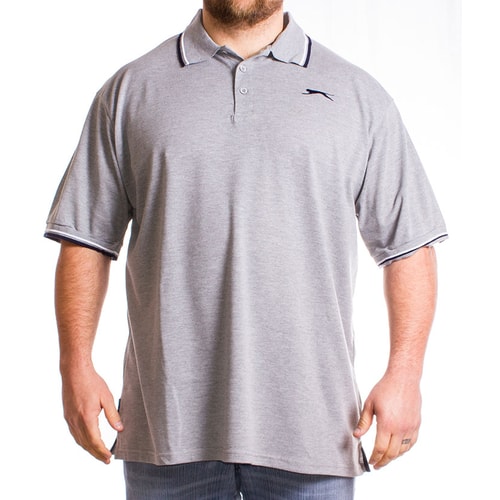 Slazenger Charlton Tipped Polo Shirt Grey