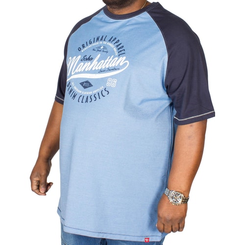 D555 Gunner Manhattan Print T-Shirt Blue Tall