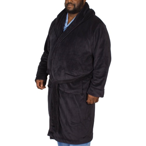 Espionage Hooded Fleece Gown Navy