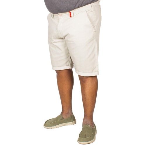 D555 Rupert Tile Print Stretch Chino Shorts Grey