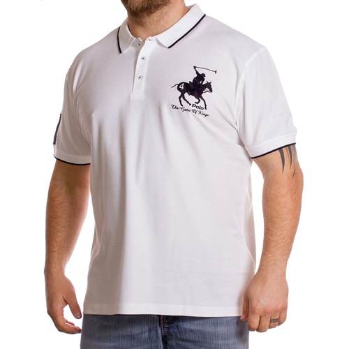 Urban Revival Tipped Polo Shirt White