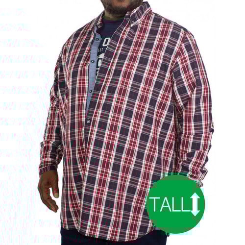 D555 Truman Long Sleeve Shirt & T-shirt Combo Red Tall