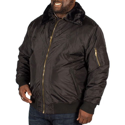 Replika Quilted Bomber Jacket Black