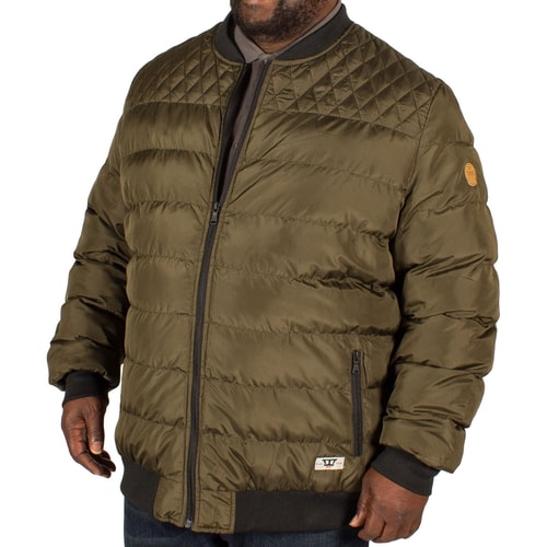 D555 Turner Quilted Bomber Jacket Khaki
