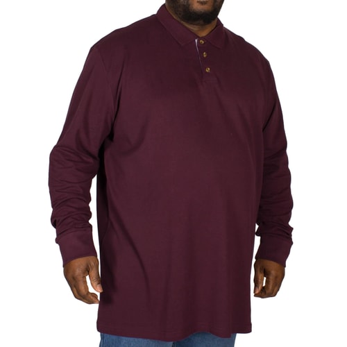 D555 Darvin Long Sleeve Polo Wine