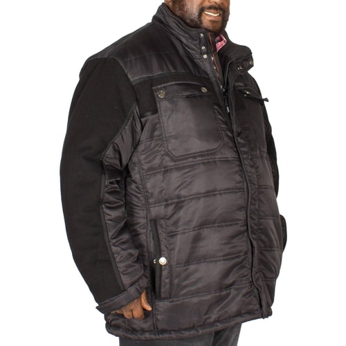 KAM Padded Jacket With Fleece Sleeves
