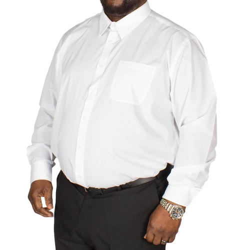 D555 Aiden Long Sleeve Classic Shirt White