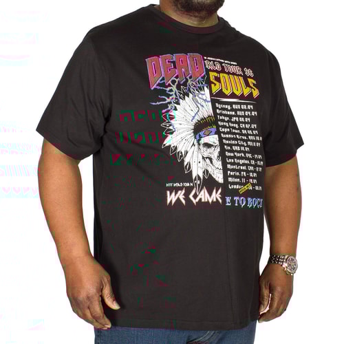 D555 Daley Dead Souls Off Set Print T-Shirt Black