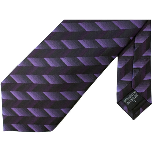 Knightsbridge Extra Long Broken Stripes Tie Purple