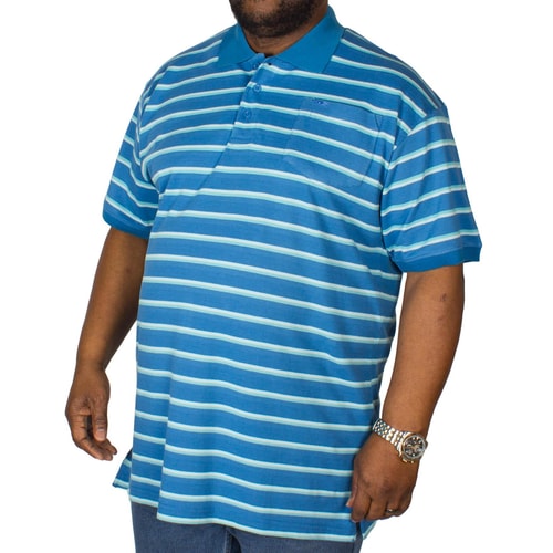 KAM Forge Stripe Polo Shirt Teal
