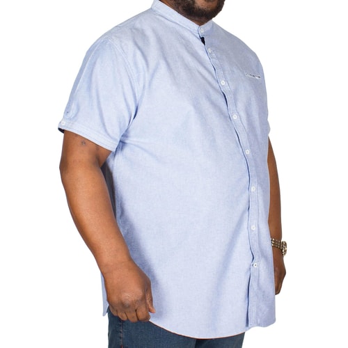 D555 Dwight Oxford Collarless Shirt Sky Blue Tall