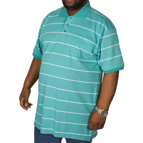 KAM Forge Stripe Polo Shirt Sea
