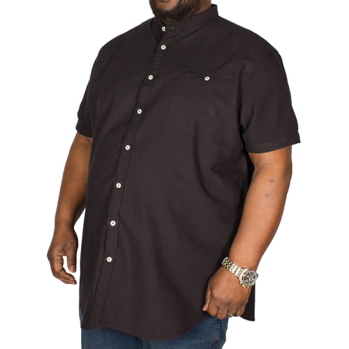 D555 Dwight Oxford Collarless Shirt Black