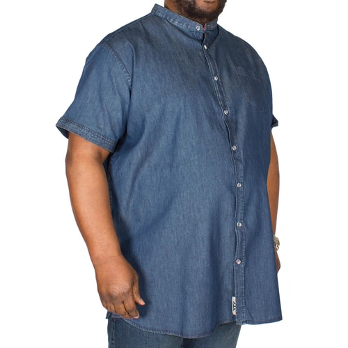 D555 Astra Collarless Denim Shirt