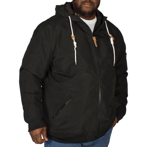 KAM Hooded Bomber Jacket Black