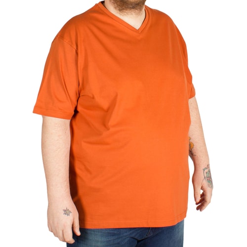 Cotton Valley V Neck T-Shirt Orange