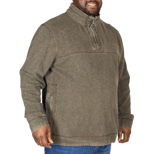 Weird Fish Zorrin 1/4 Zip Pique Sweater Bark