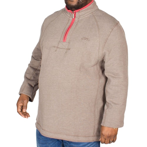 Weird Fish Geo 1/4 Zip Sweater Bark