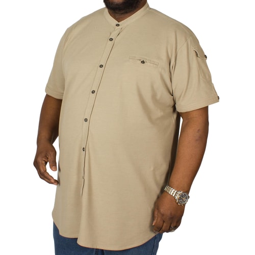 D555 Archer Pique Short Sleeve Shirt Stone