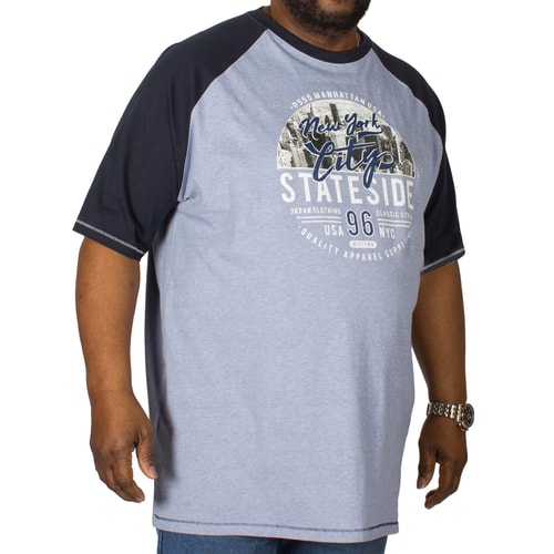 D555 Jarvis Printed Raglan T-Shirt Blue