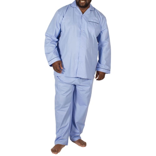 KAM Classic Woven Pyjama Set Sky Blue