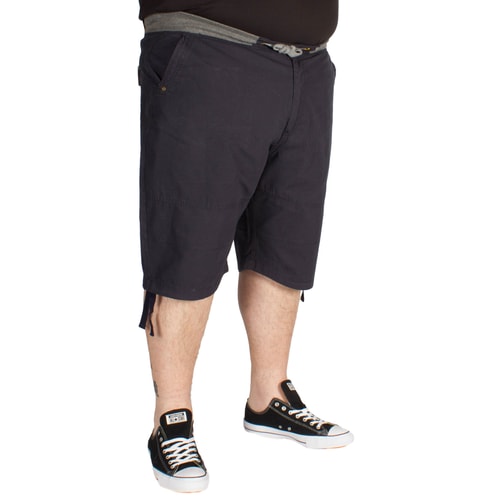 KAM Rib Elastic Fashion Shorts Navy