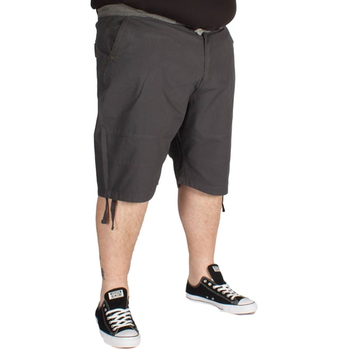 KAM Rib Elastic Fashion Shorts Charcoal