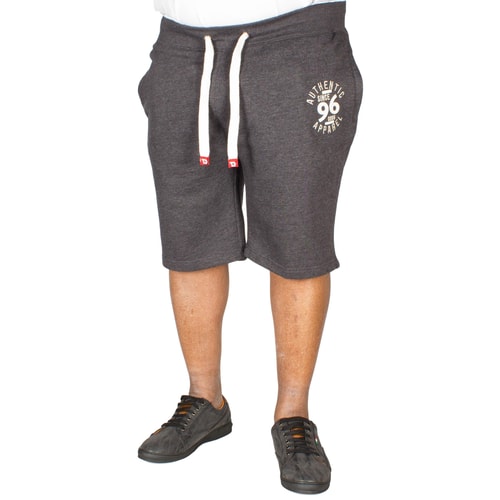 D555 Powell Embroidered Fleece Shorts Charcoal