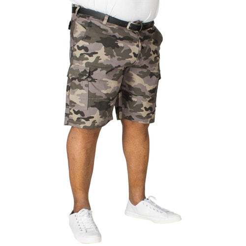 D555 Marty Camouflage Cargo Shorts Grey