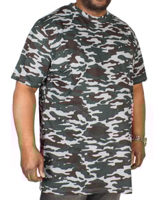 D555 Gaston Storm Camouflage Print T-Shirt Grey