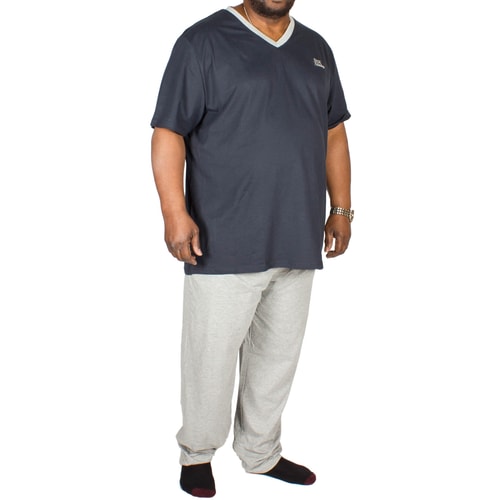 D555 Concorde V-Neck Pyjamas Navy/Grey