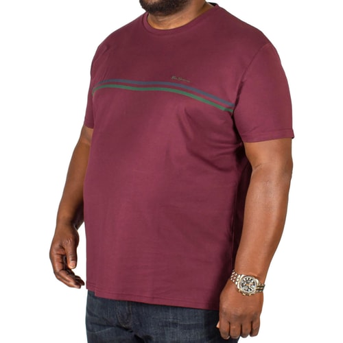 Ben Sherman Sport Tipped T-Shirt Burgundy