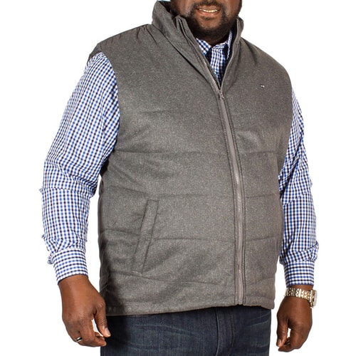 Peter Gribby Chevron Quilted Gilet Grey