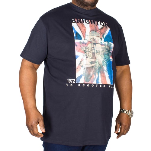 Metaphor Scooter Club Print T-Shirt Navy