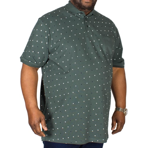 Metaphor All Over Dot Print Polo Shirt Green