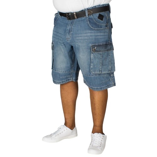 KAM Sebastian Denim Cargo Shorts Blue