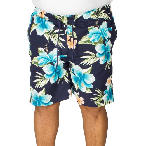 Espionage Floral Print Swim Shorts Navy