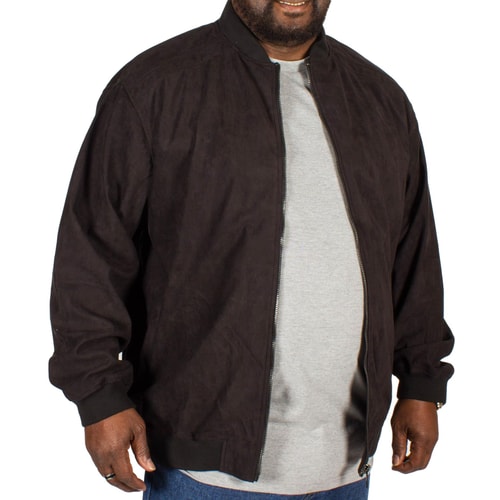 Espionage Mock Suede Bomber Jacket Black