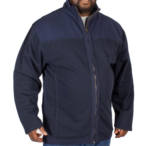 KAM Full Zip Top Navy