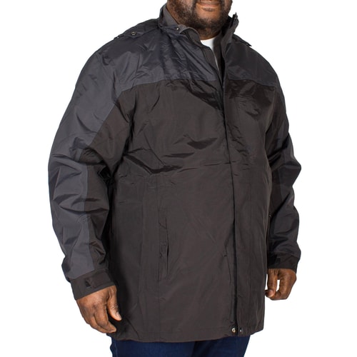 KAM Contrast Showerproof Jacket Black