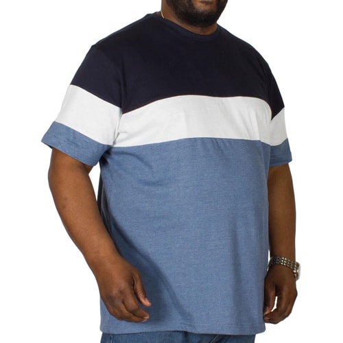 Bigdude Cut & Sew T-Shirt Navy/Denim