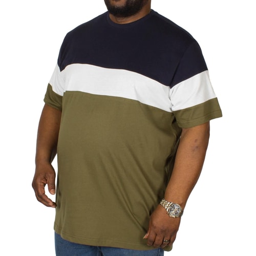 Bigdude Cut & Sew T-Shirt Navy/Olive