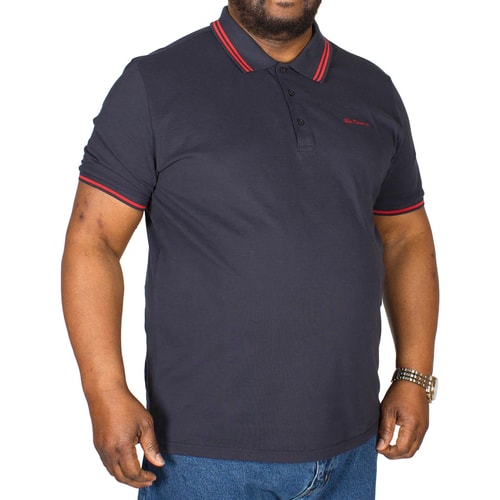 Ben Sherman Script Tipped Polo Shirt Navy