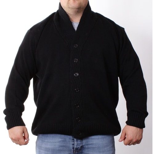 Metaphor Black Wool Blend Shawl Cardigan
