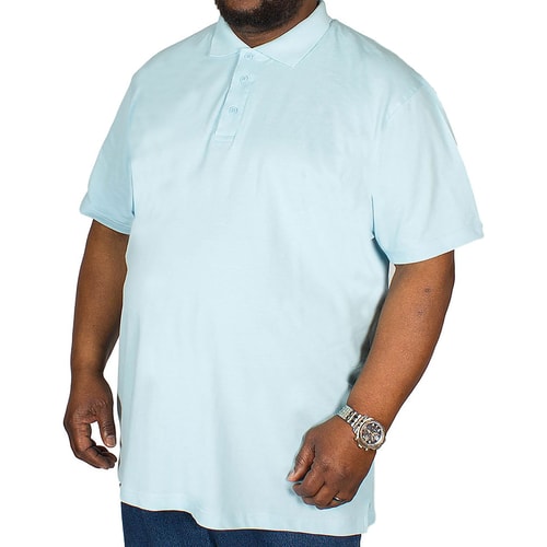 Bigdude Plain Polo Shirt Light Blue Tall