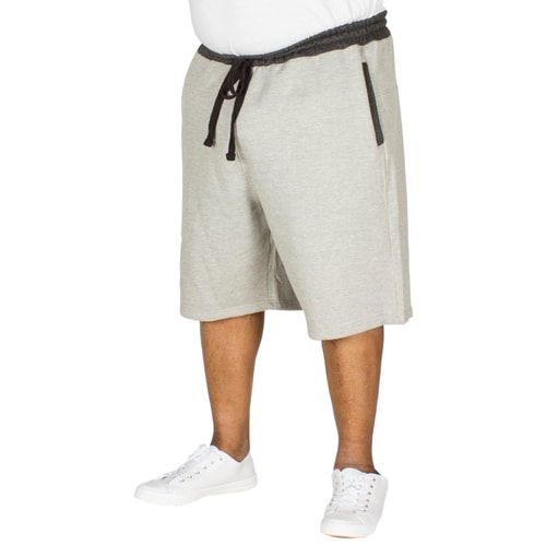 Bigdude Contrast Sweat Shorts Grey Marl